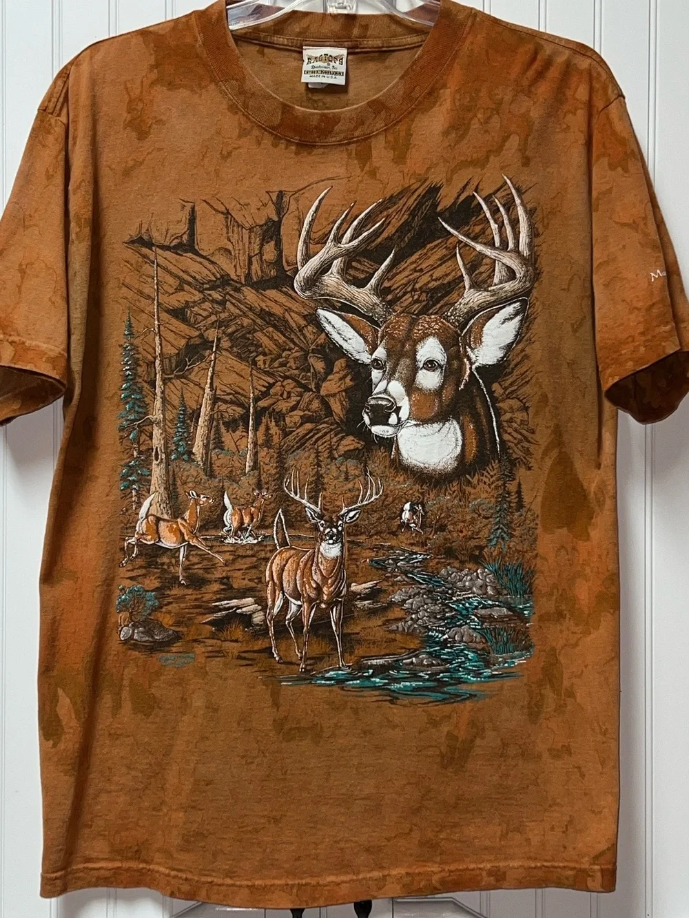 90s Ragtops Whitetail Buck Deer Shirt L Heavyweight Vintage